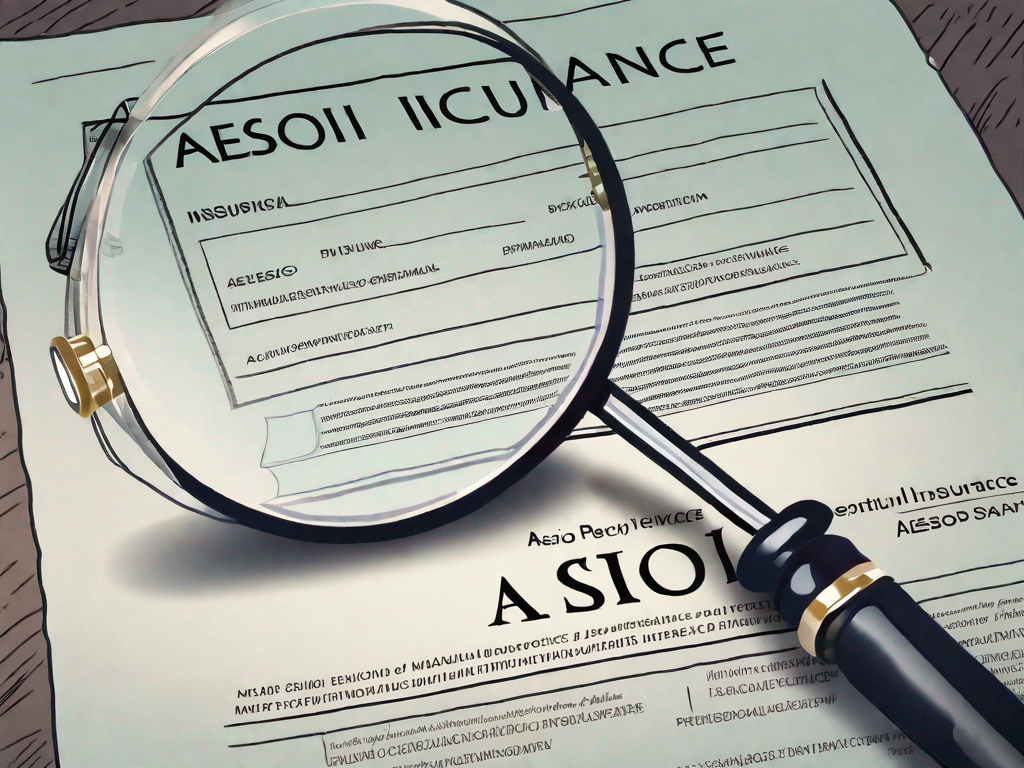 A pair of glasses resting on an insurance policy document